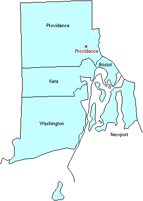Rhode Island County Map